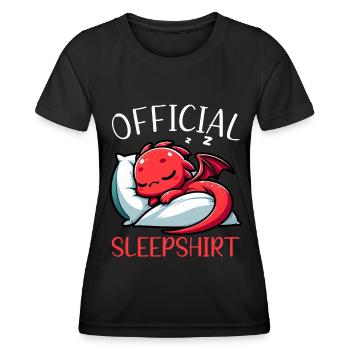 Official Sleeper Dragon Sweet Lazy - Women's Functional T-Shirt - black - Front - AI Model Female 172 light (172cm)