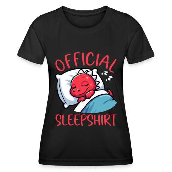 Official Sleeper Dragon Sweet Lazy - Women's Functional T-Shirt - black - Front - AI Model Female 172 light (172cm)
