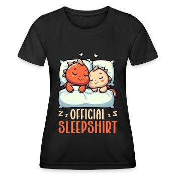 Official Sleeper Dragon Sweet Lazy - Women's Functional T-Shirt - black - Front - AI Model Female 172 light (172cm)