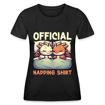 Official Sleeper Dragon Sweet Lazy - Women's Functional T-Shirt - black - Front - AI Model Female 172 light (172cm)