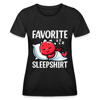Official Sleeper Dragon Sweet Lazy - Women's Functional T-Shirt - black - Front - AI Model Female 172 light (172cm)