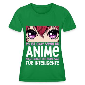 Anime Manga Otaku Japan Waifu Anime Girl Cosplay - Women's Functional T-Shirt - kelly green - Front - AI Model Female 172 dark (172cm)