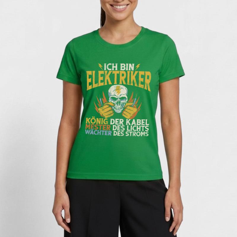 Electronics Technician Electrics Profession Volt Electrical Engineering Women's Functional T-Shirt