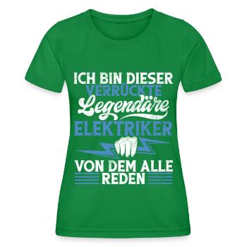 Elektroniker Elektrik Beruf Volt Elektrotechnik - Frauen Funktions-T-Shirt - Kelly Green - Vorne - AI Model Female 172 dark (172cm)