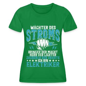 Electronicien Electrique Profession Volt Génie Electrique - T-shirt sport Femme - vert - Devant - AI Model Female 172 dark (172cm)