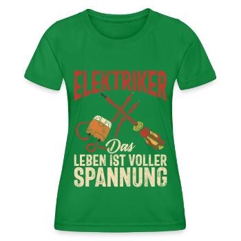 Electronicien Electrique Profession Volt Génie Electrique - T-shirt sport Femme - vert - Devant - AI Model Female 172 dark (172cm)