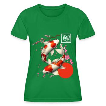 carpe koï japonaise poisson nishikigoi - T-shirt sport Femme - vert - Devant - AI Model Female 172 dark (172cm)