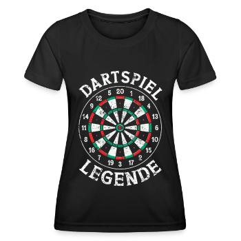 Fléchettes Jeu de fléchettes Jeu de fléchettes Jeu de fléchettes - T-shirt sport Femme - noir - Devant - AI Model Female 172 light (172cm)