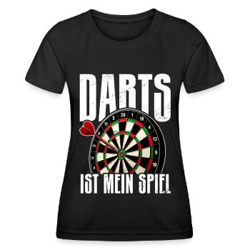 Fléchettes Jeu de fléchettes Jeu de fléchettes Jeu de fléchettes - T-shirt sport Femme - noir - Devant - AI Model Female 172 light (172cm)