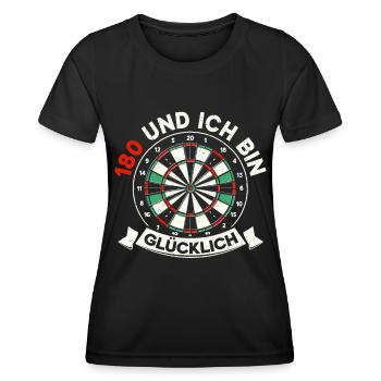 Fléchettes Jeu de fléchettes Jeu de fléchettes Jeu de fléchettes - T-shirt sport Femme - noir - Devant - AI Model Female 172 light (172cm)