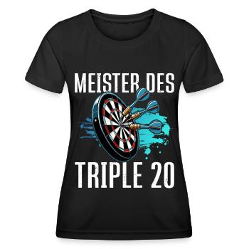 Fléchettes Jeu de fléchettes Jeu de fléchettes Jeu de fléchettes - T-shirt sport Femme - noir - Devant - AI Model Female 172 light (172cm)