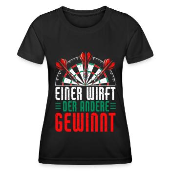 Fléchettes Jeu de fléchettes Jeu de fléchettes Jeu de fléchettes - T-shirt sport Femme - noir - Devant - AI Model Female 172 light (172cm)