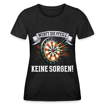 Fléchettes Jeu de fléchettes Jeu de fléchettes Jeu de fléchettes - T-shirt sport Femme - noir - Devant - AI Model Female 172 light (172cm)
