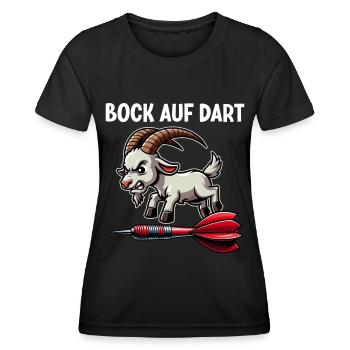 Fléchettes Jeu de fléchettes Jeu de fléchettes Jeu de fléchettes - T-shirt sport Femme - noir - Devant - AI Model Female 172 light (172cm)