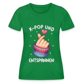 K-Pop Musique coréenne Kpop Fans Kdrama - T-shirt sport Femme - vert - Devant - AI Model Female 172 dark (172cm)