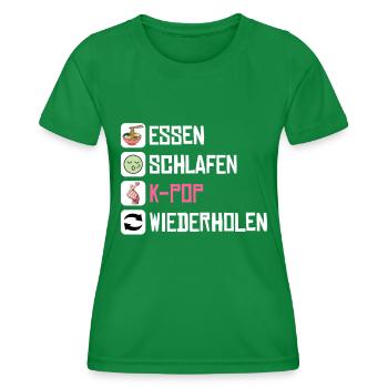 K-Pop Musique coréenne Kpop Fans Kdrama - T-shirt sport Femme - vert - Devant - AI Model Female 172 dark (172cm)
