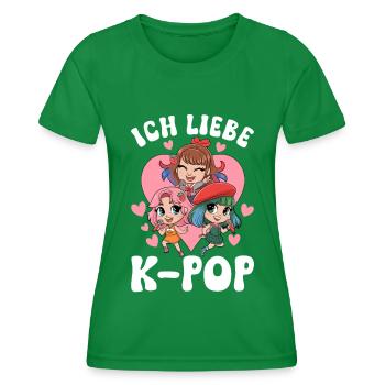 K-Pop Musique coréenne Kpop Fans Kdrama - T-shirt sport Femme - vert - Devant - AI Model Female 172 dark (172cm)