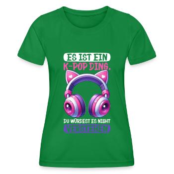 K-Pop Musique coréenne Kpop Fans Kdrama - T-shirt sport Femme - vert - Devant - AI Model Female 172 dark (172cm)