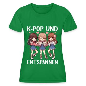 K-Pop Musique coréenne Kpop Fans Kdrama - T-shirt sport Femme - vert - Devant - AI Model Female 172 dark (172cm)