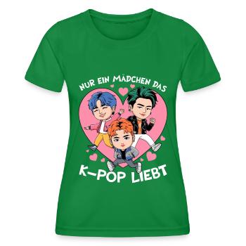 K-Pop Musique coréenne Kpop Fans Kdrama - T-shirt sport Femme - vert - Devant - AI Model Female 172 dark (172cm)