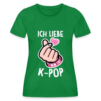 K-Pop Musique coréenne Kpop Fans Kdrama - T-shirt sport Femme - vert - Devant - AI Model Female 172 dark (172cm)