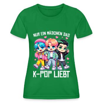 K-Pop Musique coréenne Kpop Fans Kdrama - T-shirt sport Femme - vert - Devant - AI Model Female 172 dark (172cm)