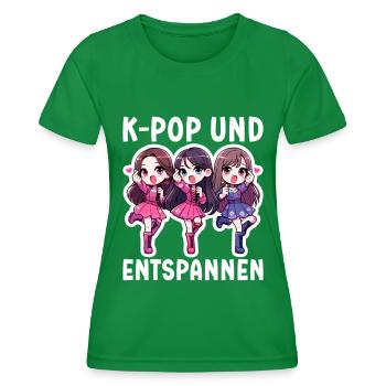 K-Pop Musique coréenne Kpop Fans Kdrama - T-shirt sport Femme - vert - Devant - AI Model Female 172 dark (172cm)