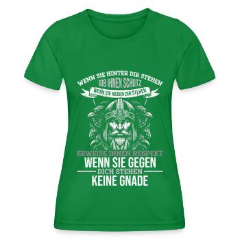 Vikings Norse Mythology Gods Viking - Women's Functional T-Shirt - kelly green - Front - AI Model Female 172 dark (172cm)