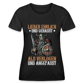 Vikings Norse Mythology Gods Viking - Women's Functional T-Shirt - black - Front - AI Model Female 172 light (172cm)