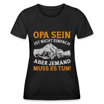 Grandpa, Grandpa, Grandpa, Grandpapa - Women's Functional T-Shirt - black - Front - AI Model Female 172 light (172cm)