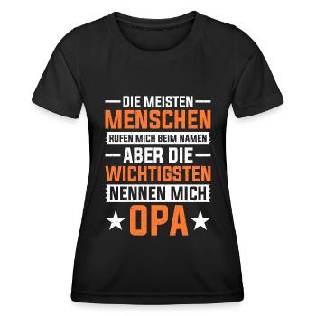 Grandpa, Grandpa, Grandpa, Grandpapa - Women's Functional T-Shirt - black - Front - AI Model Female 172 light (172cm)