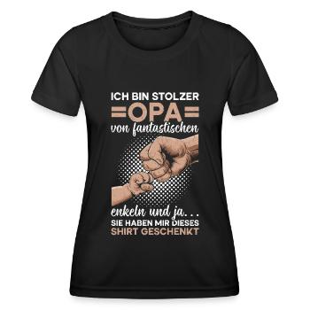 Grandpa, Grandpa, Grandpa, Grandpapa - Women's Functional T-Shirt - black - Front - AI Model Female 172 light (172cm)