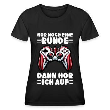 Nur Noch Eine Runde Dann Hör Ich Auf Konsolen - Frauen Funktions-T-Shirt - Schwarz - Vorne - AI Model Female 172 light (172cm)
