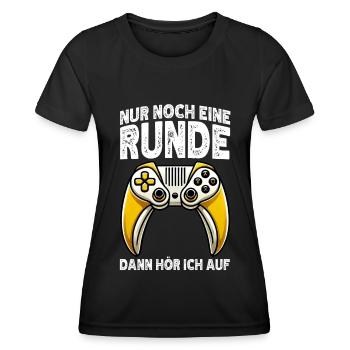 Nur Noch Eine Runde Dann Hör Ich Auf Konsolen - Frauen Funktions-T-Shirt - Schwarz - Vorne - AI Model Female 172 light (172cm)
