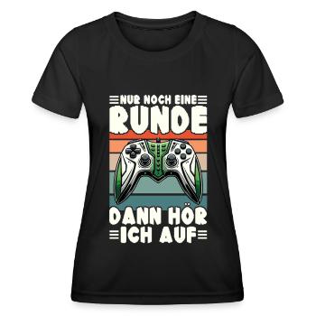 Nur Noch Eine Runde Dann Hör Ich Auf Konsolen - Frauen Funktions-T-Shirt - Schwarz - Vorne - AI Model Female 172 light (172cm)