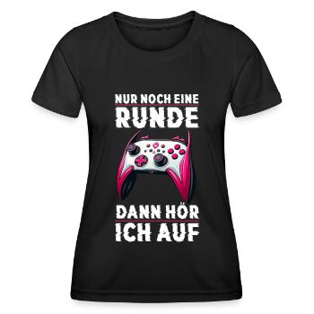 Nur Noch Eine Runde Dann Hör Ich Auf Konsolen - Frauen Funktions-T-Shirt - Schwarz - Vorne - AI Model Female 172 light (172cm)