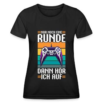 Nur Noch Eine Runde Dann Hör Ich Auf Konsolen - Frauen Funktions-T-Shirt - Schwarz - Vorne - AI Model Female 172 light (172cm)