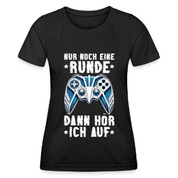 Nur Noch Eine Runde Dann Hör Ich Auf Konsolen - Frauen Funktions-T-Shirt - Schwarz - Vorne - AI Model Female 172 light (172cm)