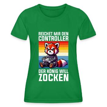 Il me tend la manette que le roi veut jouer - T-shirt sport Femme - vert - Devant - AI Model Female 172 dark (172cm)