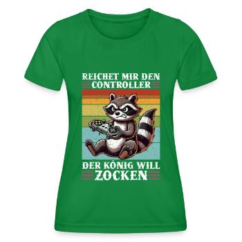 Il me tend la manette que le roi veut jouer - T-shirt sport Femme - vert - Devant - AI Model Female 172 dark (172cm)