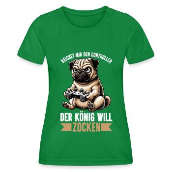 Il me tend la manette que le roi veut jouer - T-shirt sport Femme - vert - Devant - AI Model Female 172 dark (172cm)