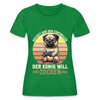 Il me tend la manette que le roi veut jouer - T-shirt sport Femme - vert - Devant - AI Model Female 172 dark (172cm)