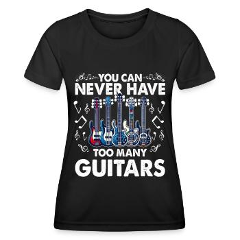 Bassgitarrist Gitarrist E -Gitarre - Frauen Funktions-T-Shirt - Schwarz - Vorne - AI Model Female 172 light (172cm)