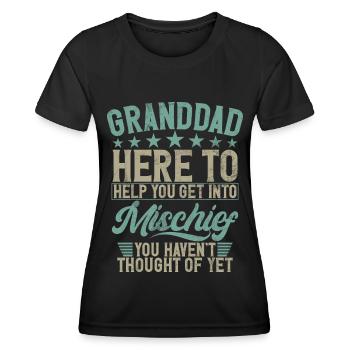 Grand-père Grand-père Pops Grand-parent - T-shirt sport Femme - noir - Devant - AI Model Female 172 light (172cm)