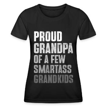 Grand-père Grand-père Pops Grand-parent - T-shirt sport Femme - noir - Devant - AI Model Female 172 light (172cm)