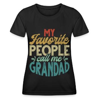 Grand-père Grand-père Pops Grand-parent - T-shirt sport Femme - noir - Devant - AI Model Female 172 light (172cm)