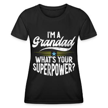 Grand-père Grand-père Pops Grand-parent - T-shirt sport Femme - noir - Devant - AI Model Female 172 light (172cm)