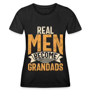 Grand-père Grand-père Pops Grand-parent - T-shirt sport Femme - noir - Devant - AI Model Female 172 light (172cm)