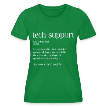 Programmierer Computercodierungssoftwareentwickler - Frauen Funktions-T-Shirt - Kelly Green - Vorne - AI Model Female 172 dark (172cm)