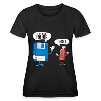 Programmeur, Codage informatique, Développeur de logiciels - T-shirt sport Femme - noir - Devant - AI Model Female 172 light (172cm)